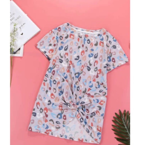 Multicolored Leopard Print Tee - Picture 7 of 7